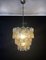 Lámpara de araña italiana de cristal de Murano Crostoli en ámbar de Mazzega, años 90, Imagen 18