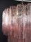 Large Three-Tier Pink Murano Glass Tube Chandelier with 52 Glasses, 1988 8