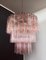 Large Three-Tier Pink Murano Glass Tube Chandelier with 52 Glasses, 1988, Image 6