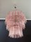 Large Three-Tier Pink Murano Glass Tube Chandelier with 52 Glasses, 1988 9