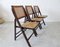 Mid-Century Folding Chair in Wood and Rattan 15