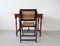 Mid-Century Folding Chair in Wood and Rattan 5