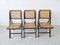 Mid-Century Folding Chair in Wood and Rattan 1