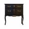 Rococo Style Chest with 2 Drawers and Modern Flat Black Finish, Image 3