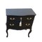 Rococo Style Chest with 2 Drawers and Modern Flat Black Finish 3