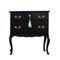 Rococo Style Chest with 2 Drawers and Modern Flat Black Finish 1