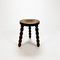 Oak Bubble Leg Stool, 1920s 5