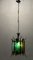 Italian Light Pendant in Wrought Iron and Glass 3