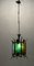 Italian Light Pendant in Wrought Iron and Glass 2