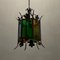 Italian Light Pendant in Wrought Iron and Glass 5