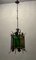 Italian Light Pendant in Wrought Iron and Glass 1