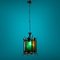 Italian Light Pendant in Wrought Iron and Glass 6