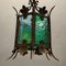 Italian Light Pendant in Wrought Iron and Glass, Image 4