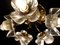 Brass Light with Ice Glass Flowers from Mazzega, 1960s 3