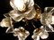 Brass Light with Ice Glass Flowers from Mazzega, 1960s, Image 3