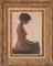 Studio di nudo femminile con mazzo di fiori, XX secolo, Olio su tela, con cornice, Immagine 3