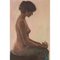 Studio di nudo femminile con mazzo di fiori, XX secolo, Olio su tela, con cornice, Immagine 2