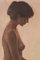 Studio di nudo femminile con mazzo di fiori, XX secolo, Olio su tela, con cornice, Immagine 4