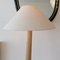 Large Angled Pencil Reed & Brass Floor Lamp, USA, 1980s. 4