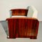 Art Deco Jacaranda Armlehnstühle aus Holz, 2er Set 6
