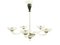 Five-Arm Chandelier in Clear and Black Murano Glass, 1940s 3