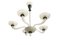 Five-Arm Chandelier in Clear and Black Murano Glass, 1940s 1