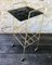 Mid-Century Vintage Brass and Glass Side Table with Shelf and Magazine Rack, 1960s, Image 15