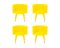 Silla Marshmallow amarilla de Royal Stranger. Juego de 4, Imagen 1