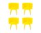 Yellow Marshmallow Chair by Royal Stranger, Set of 4 1