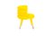 Silla Marshmallow amarilla de Royal Stranger. Juego de 4, Imagen 5