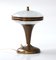 Italian Table Lamp in Brass With Glass Shade 4