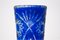 Vase en Cristal Bleu, Pologne, 1960s 5