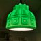 Große schwedische Pull Down Lampe aus grünem Opalglas von Helena Tynell für Flygsfors, 1960er 7