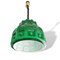 Große schwedische Pull Down Lampe aus grünem Opalglas von Helena Tynell für Flygsfors, 1960er 4