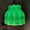 Large Swedish Pull Down Lamp in Green Opal Glass by Helena Tynell for Flygsfors, 1960s 3