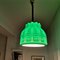 Large Swedish Pull Down Lamp in Green Opal Glass by Helena Tynell for Flygsfors, 1960s 6