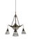 Large Blondel Stiletto Ceiling Chandelier & Wall Lights from Holophane, Set of 3 10