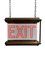 Art Deco Illuminated Cinema Exit Sign in Brass from Flambosign 1