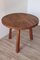 Table Tripode Brutaliste Vintage en Bois Massif, 1950 1