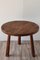 Table Tripode Brutaliste Vintage en Bois Massif, 1950 9