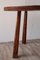 Brutalistischer Vintage Dreibein Tisch aus Massivholz, 1950 7