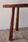 Vintage Brutalist Tripod Table in Solid Wood, 1950 7