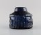 Vase and Bowls in Blue Art Glass by Göte Augustsson for Ruda, Set of 3 5