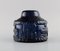 Vase und Schalen aus blauem Kunstglas von Göte Augustsson für Ruda, 3er Set 5