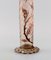 Vase aus klarem Milchglas mit Distelmuster von Emile Gallé 6