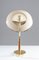 Mid-Century Swedish Table Lamp in Brass Glass and Wood from Boréns 3