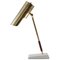 Mid-Century Swedish Table Lamp in Leather and Brass from Boréns, Image 1