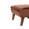 Poggiapiedi My Own Chair in pelle marrone e quercia di Lassen, Immagine 3