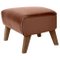 Reposapiés My Own Chair de cuero marrón y roble ahumado de Lassen, Imagen 1
