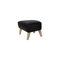 Black Leather and Natural Oak My Own Chair Footstool from by Lassen, Image 2